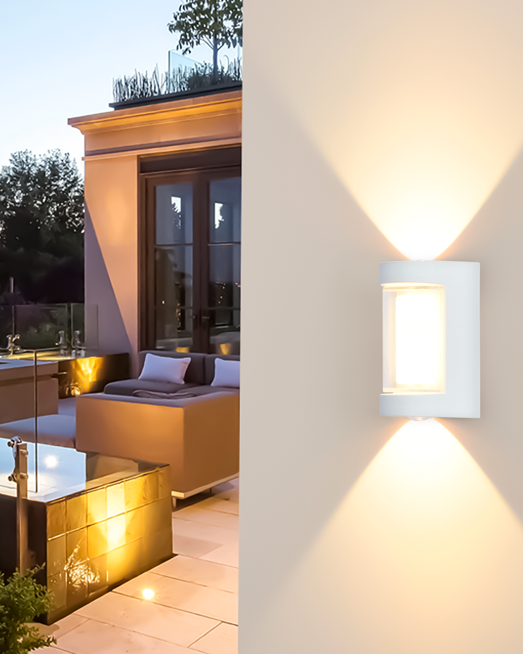 LAMPARA DE PARED EXTERIOR BLANCA LED 4W 30K