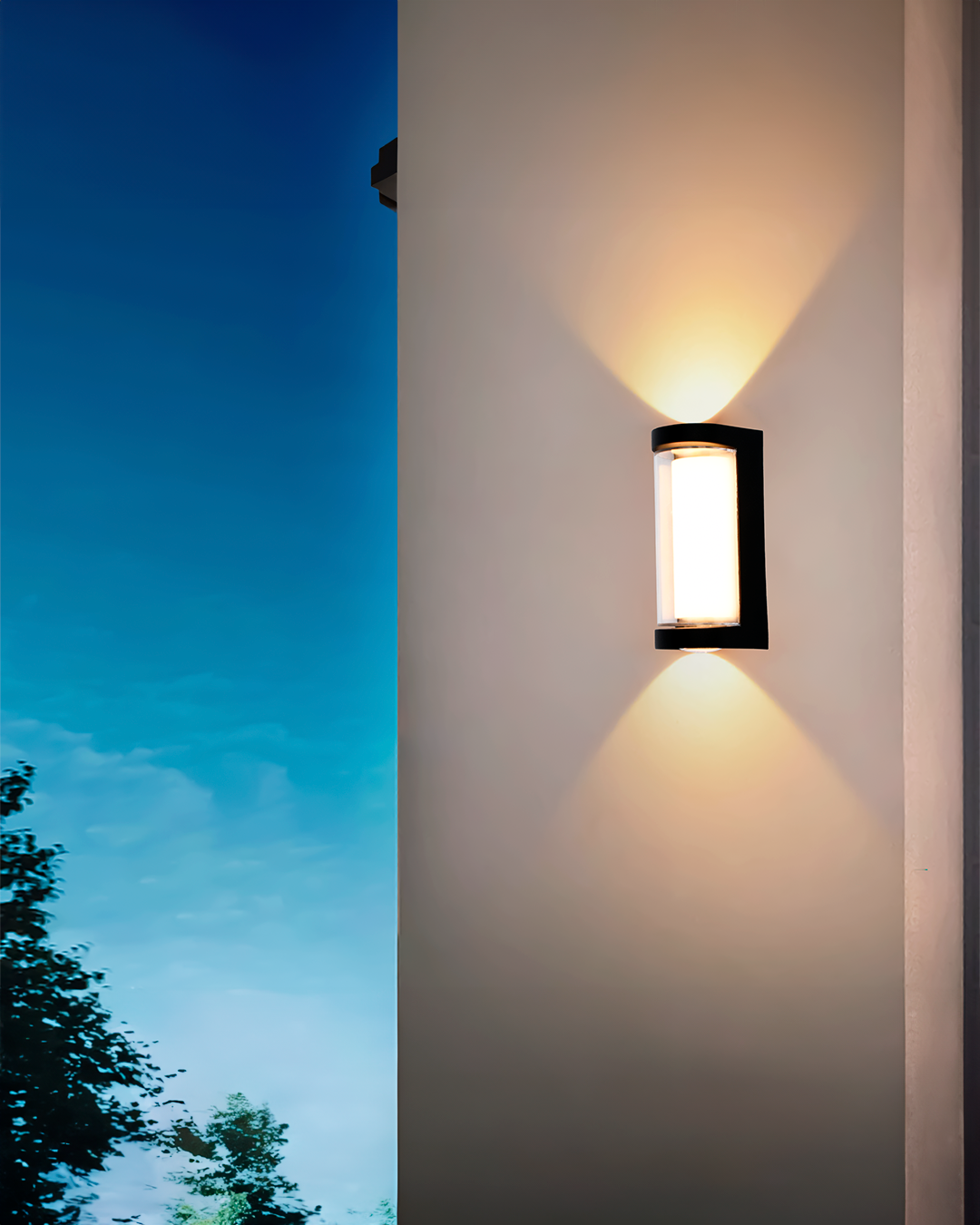 LAMPARA DE PARED EXTERIOR NEGRA LED 12W 30K