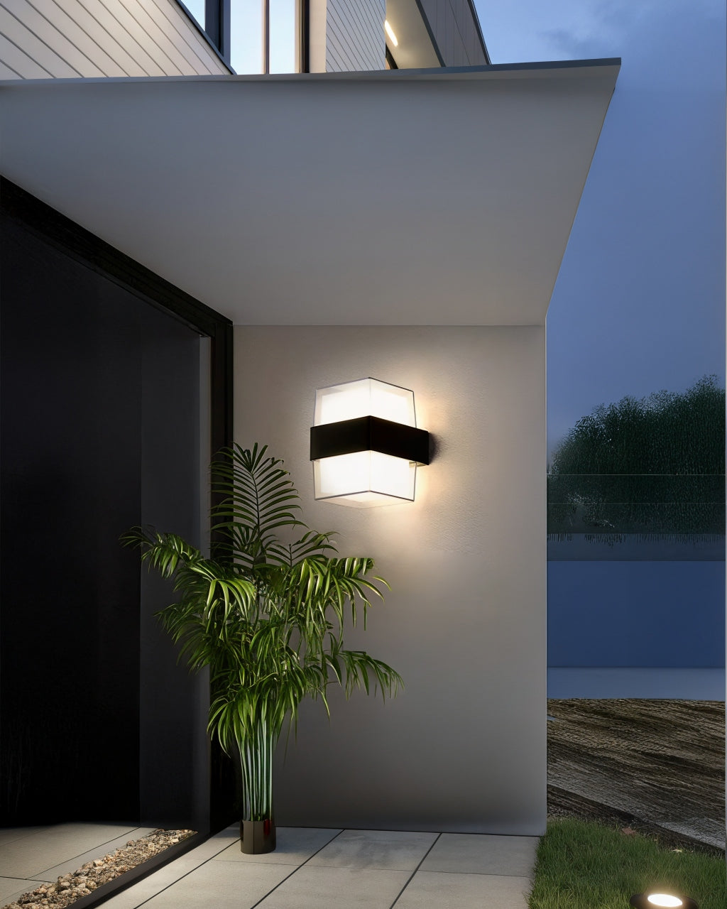 LAMPARA DE PARED EXTERIOR NEGRA LED 3K
