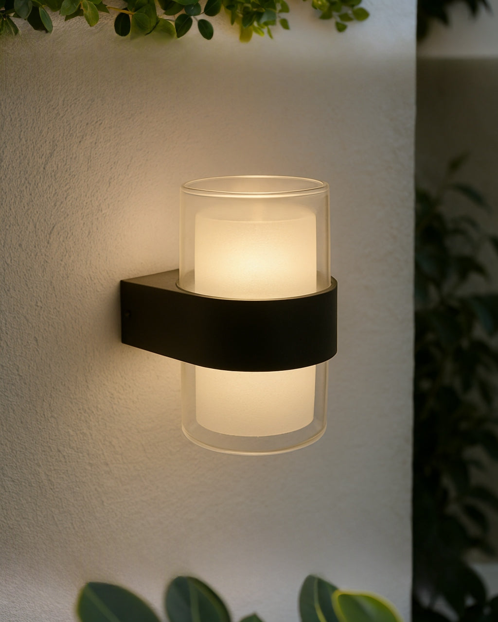 LAMPARA DE PARED EXTERIOR NEGRA LED 3K