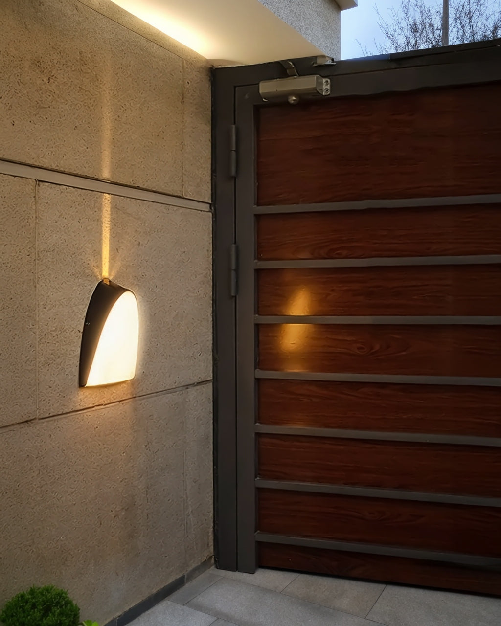 LAMPARA DE PARED EXTERIOR NEGRA LED 3K