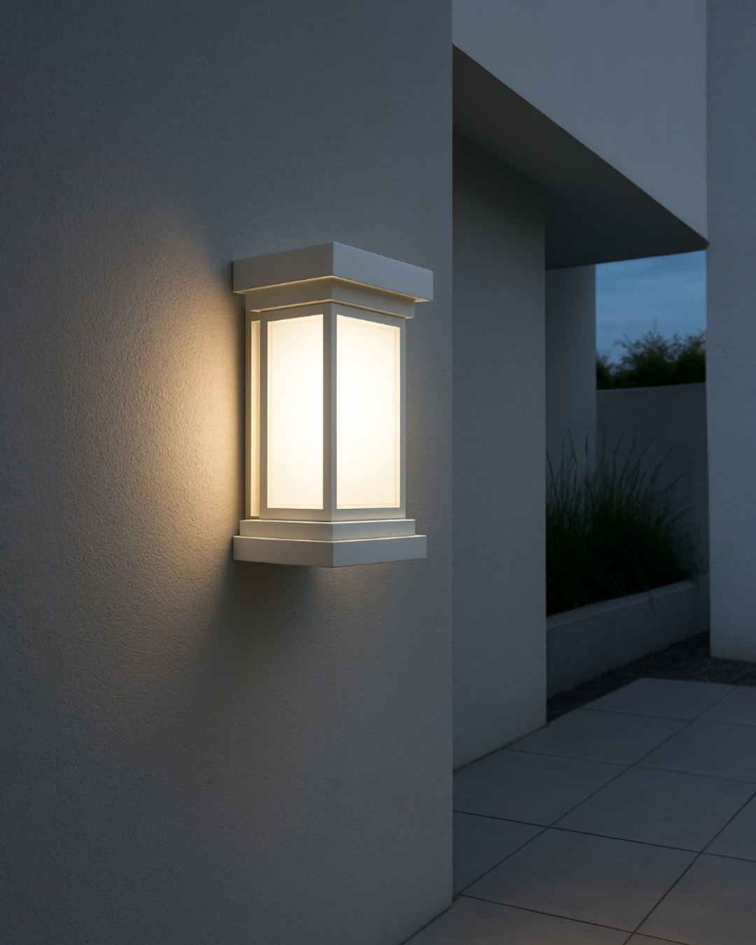 LAMPARA DE PARED EXTERIOR BLANCA LED 24W