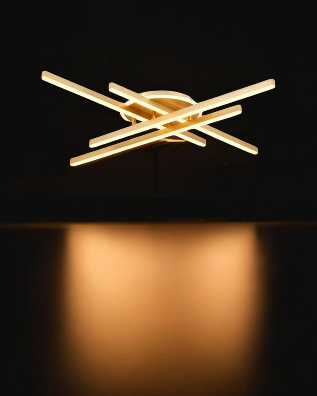 LAMPARA DE TECHO LED DORADA 63W 3K