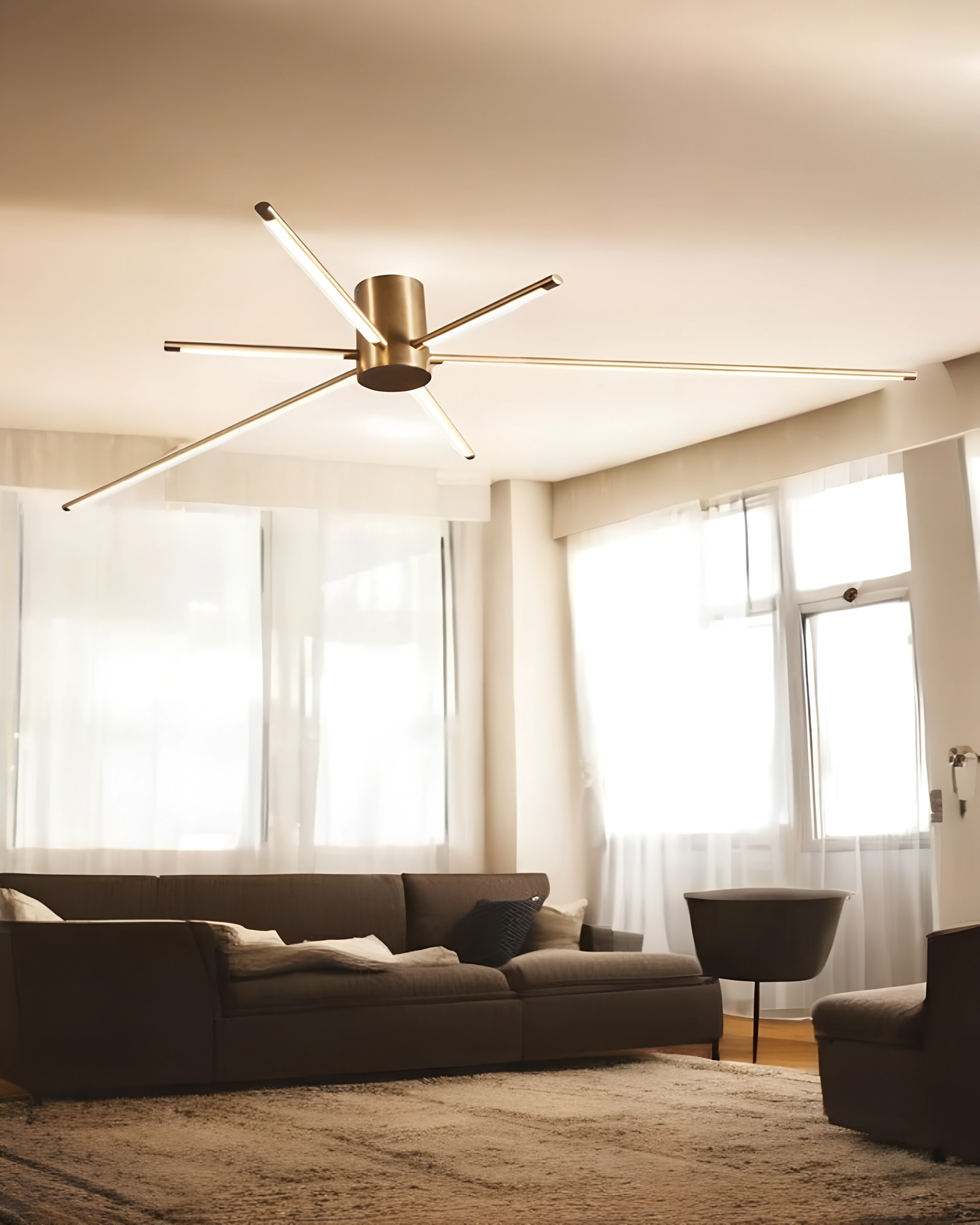 LAMPARA DE TECHO LED DORADA 36W 30K