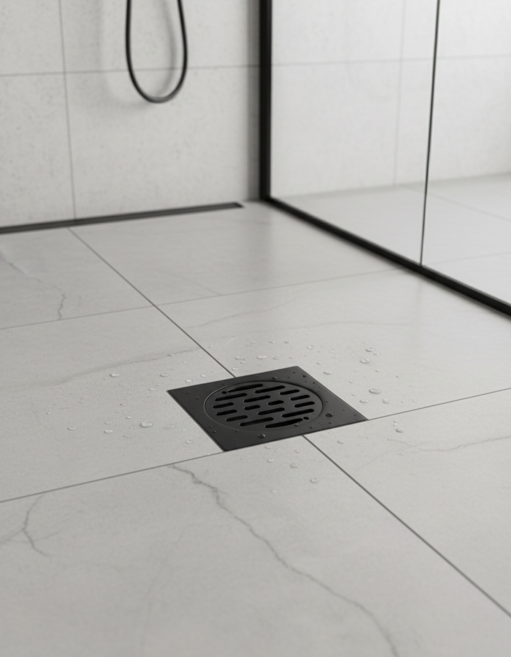 SUMIDERO DECORATIVO - NEGRO MATE - SUS304 - 12 CM X 12 CM / 15 CM X 15 CM