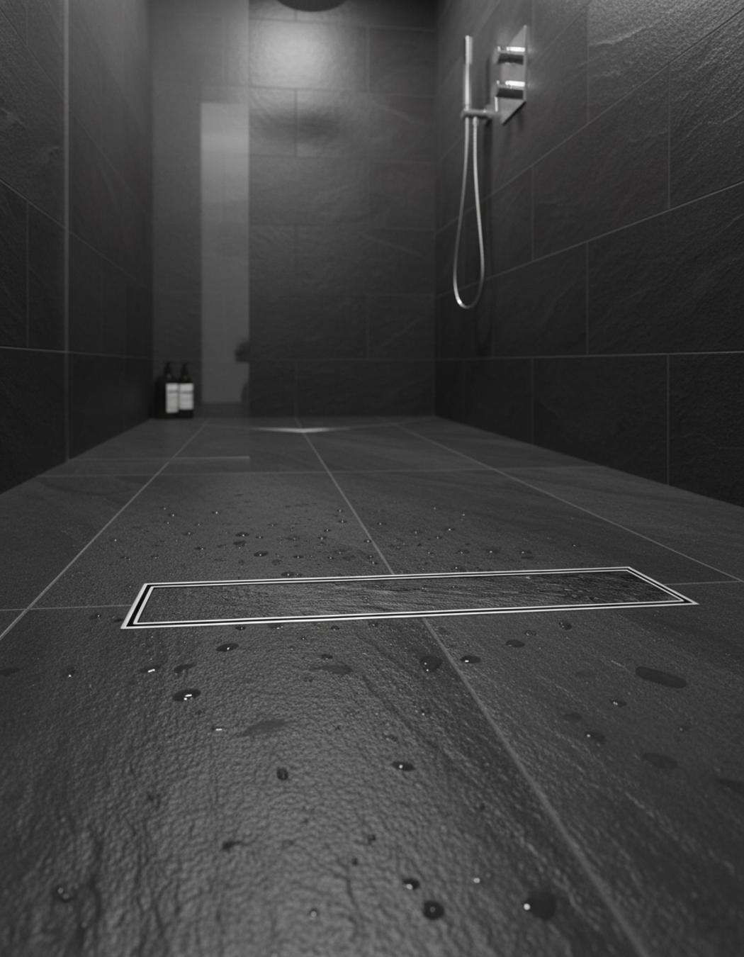 SUMIDERO DECORATIVO - NEGRO MATE - SUS304 - 8 CM X (20 CM - 60 CM)