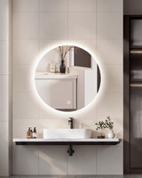 Espejo LED Circular Ø60 cm – 3 Colores de Luz (Táctil)