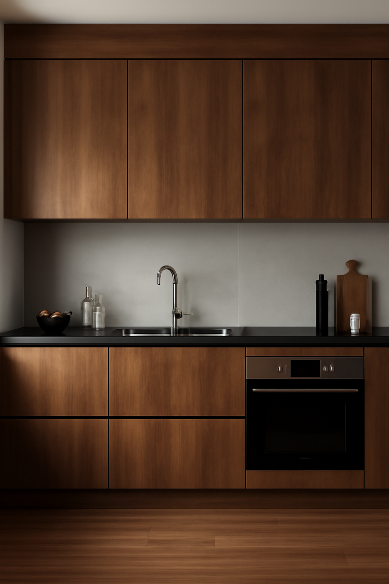 PAPEL VINIL ADHESIVO - 1.22M X 25.00M - MADERA NOGAL OSCURO