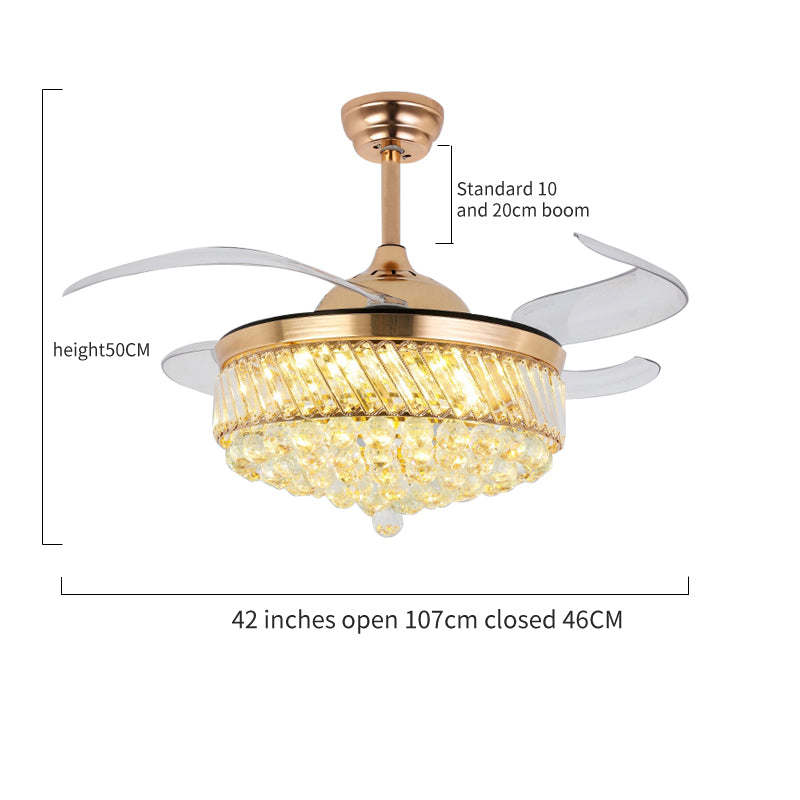 ABANICO DE TECHO 35W 50CM DORADO