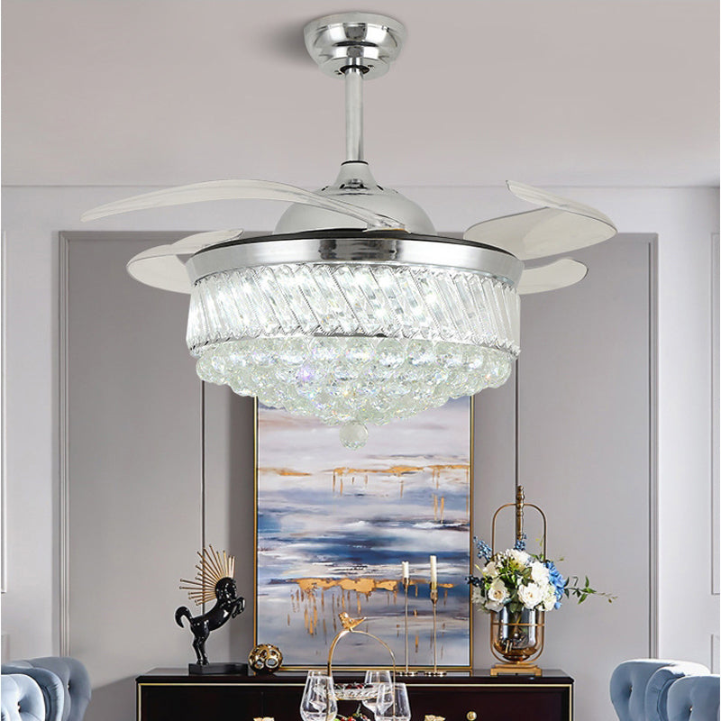 ABANICO DE TECHO 35W 50CM PLATEADO