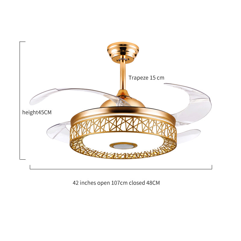 ABANICO DE TECHO 35W 50CM DORADO