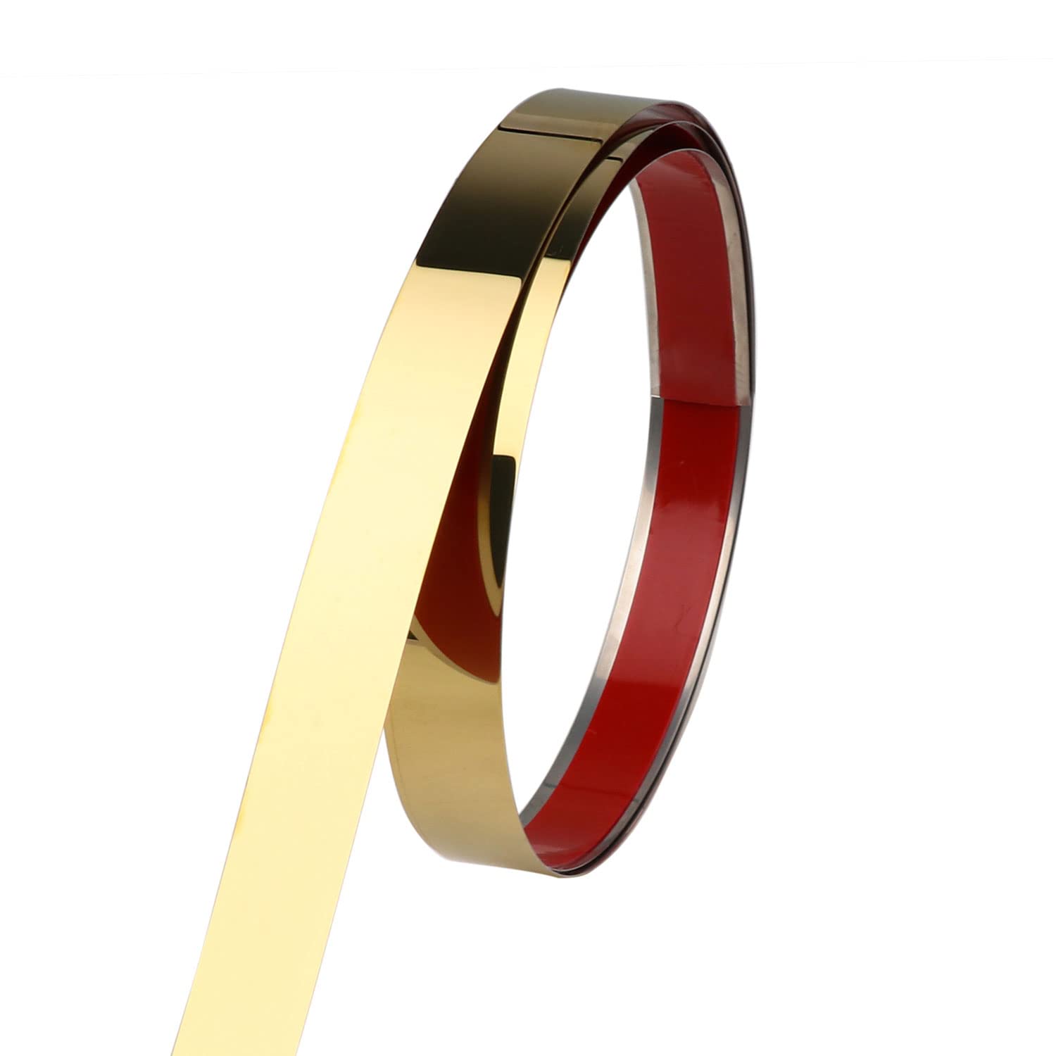 Flexible metal molding of Golden Color Mirror 300X15X0.50 cm