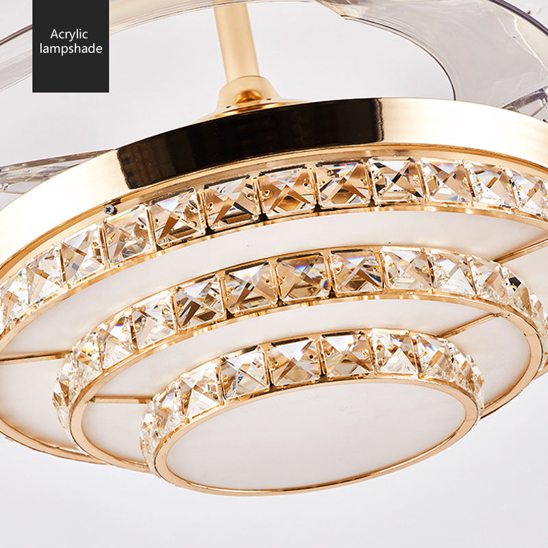 ABANICO DE TECHO 35W 45CM DORADO