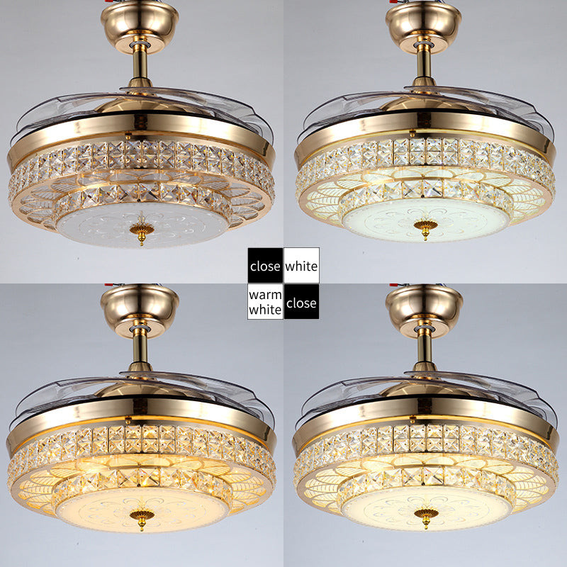 ABANICO DE TECHO 35W 45CM DORADO