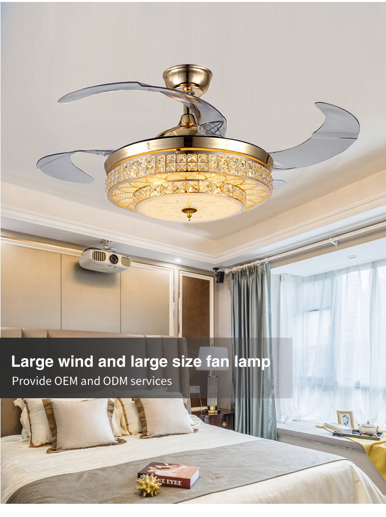 ABANICO DE TECHO 35W 45CM DORADO