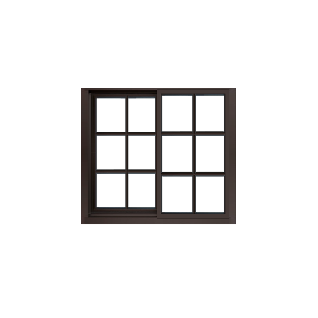 PVC Chocolate French Window 150X120 cm