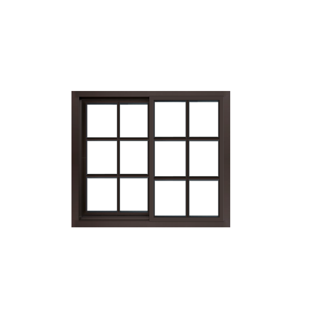 PVC Chocolate French Window 180X120 cm