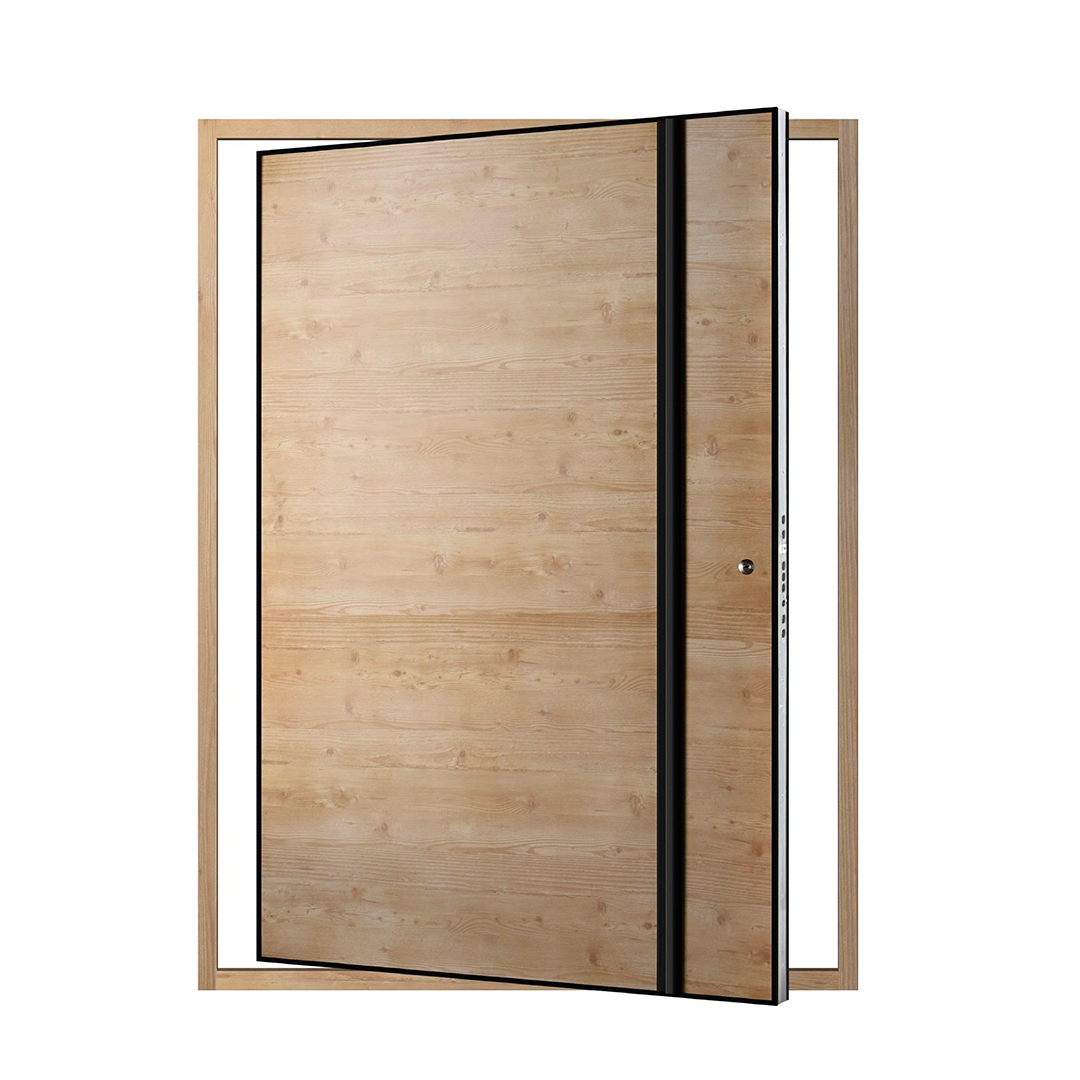 PUERTA DE PIVOTE - 1500*2200*90MM - PANEL MADERA CREMA - DERECHA