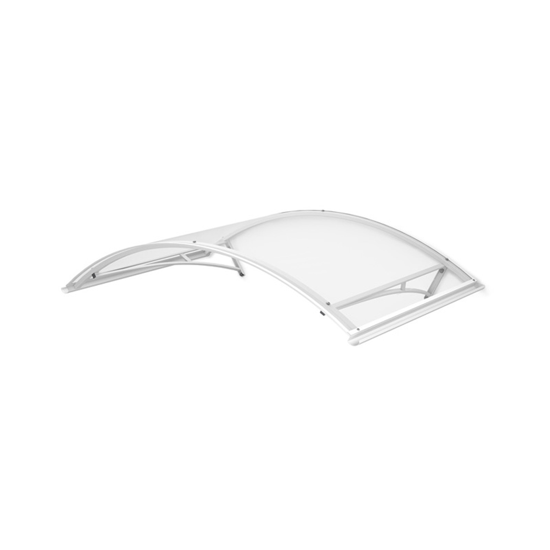 POLYCARBONATE EAVE - ARCH - 140CM X 90CM - ALUMINUM
