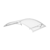 ALERO DE POLICARBONATO - ARCO - 160CM X 90CM - ALUMINIO
