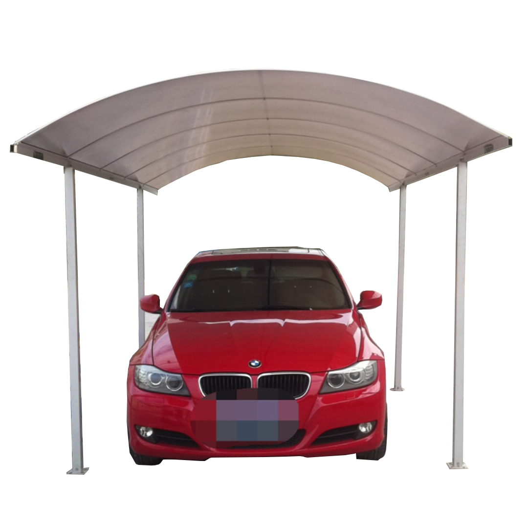 TROLLEY EAVE - 2.80MX 5.60M X 2.63M - ALUMINUM / CHOCOLATE POLYCARBONATE