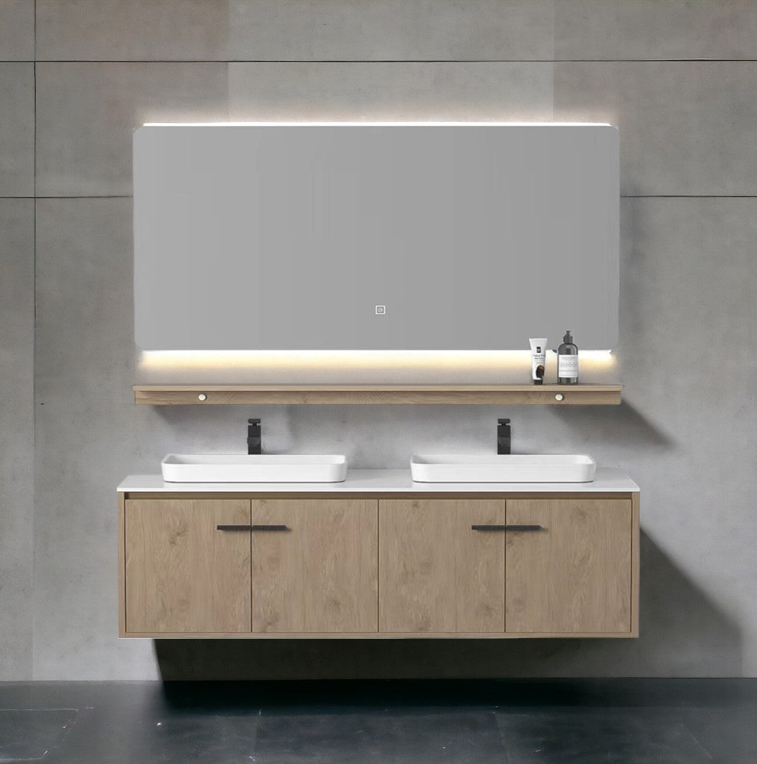 MUEBLE DE BAÑO - PLYWOOD - NUEZ - 1180X460X420MM