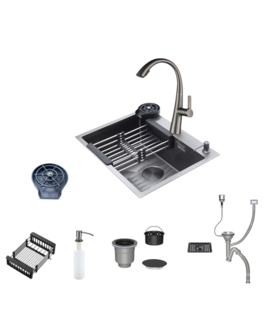 FREGADOR DE LUJO - ACERO INOXIDABLE 304 - BOLONIA 61