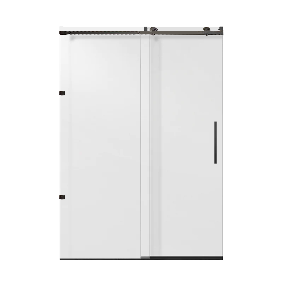 PUERTA DE DUCHA - VIDRIO TEMPLADO 8MM - ACCESORIO NEGRO MATE