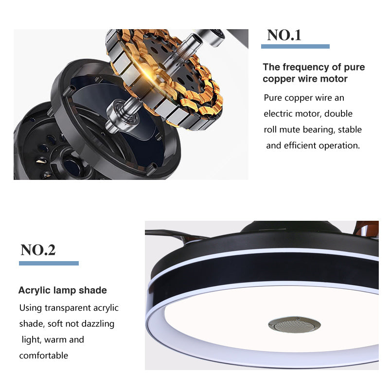 ABANICO DE TECHO 35W 50CM NEGRO