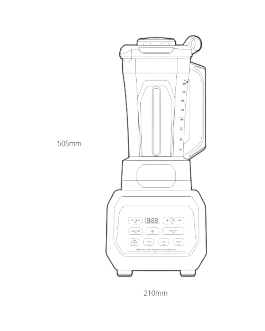 LICUADORA - PANEL DIGITAL - MULTIFUNCIONAL - MISCELATORE 1500W