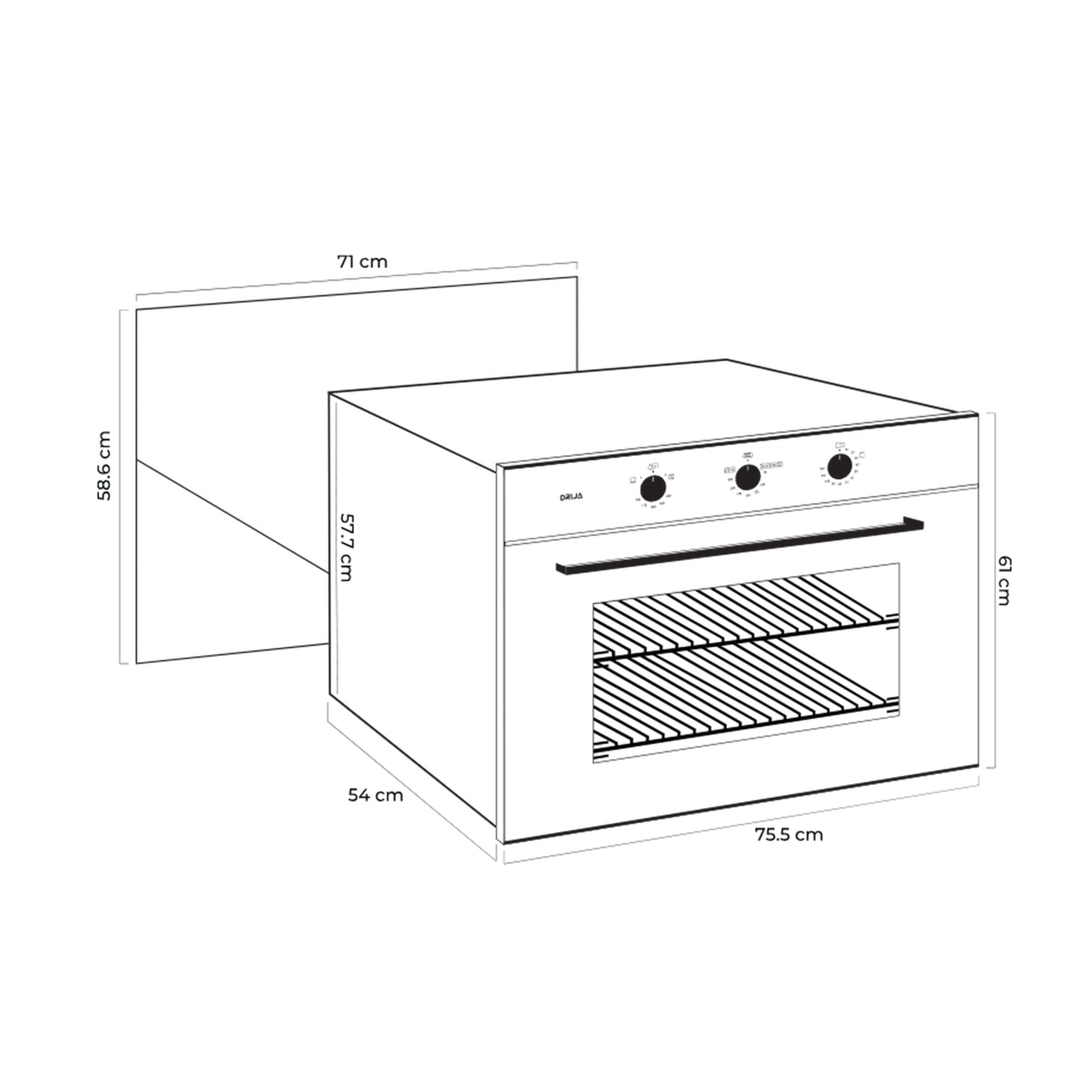 Europa 60 Gas Built-in Oven