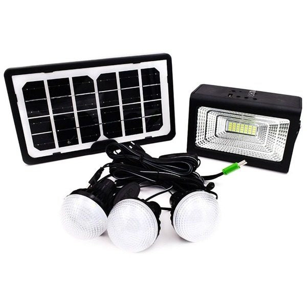Mini Portable Solar Kit With Spotlights, Lamp and Solar Panel