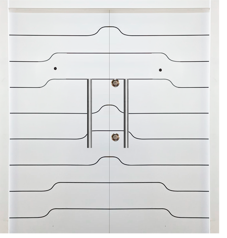 Puerta De Seguridad Metal Doble Blanca 1.80m x 2.14m