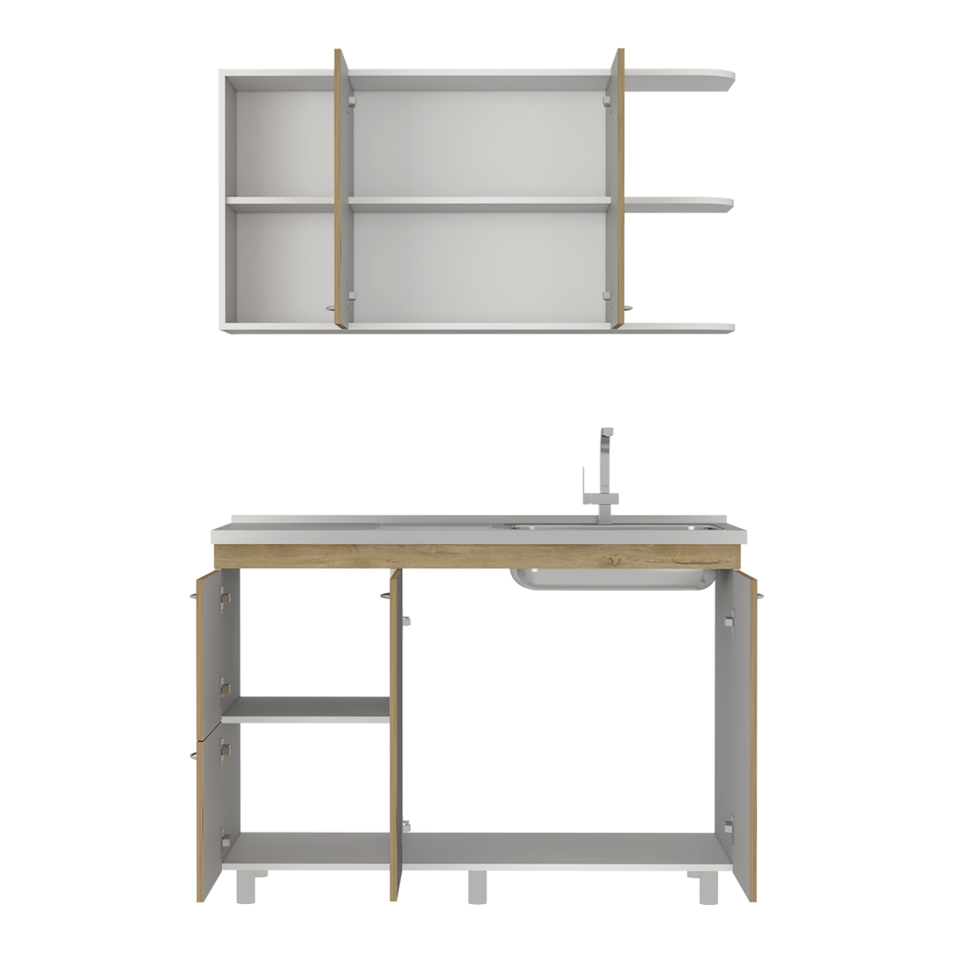 COCINA 1.20 ELICA LITE (M.DER) (3C) BLANCO