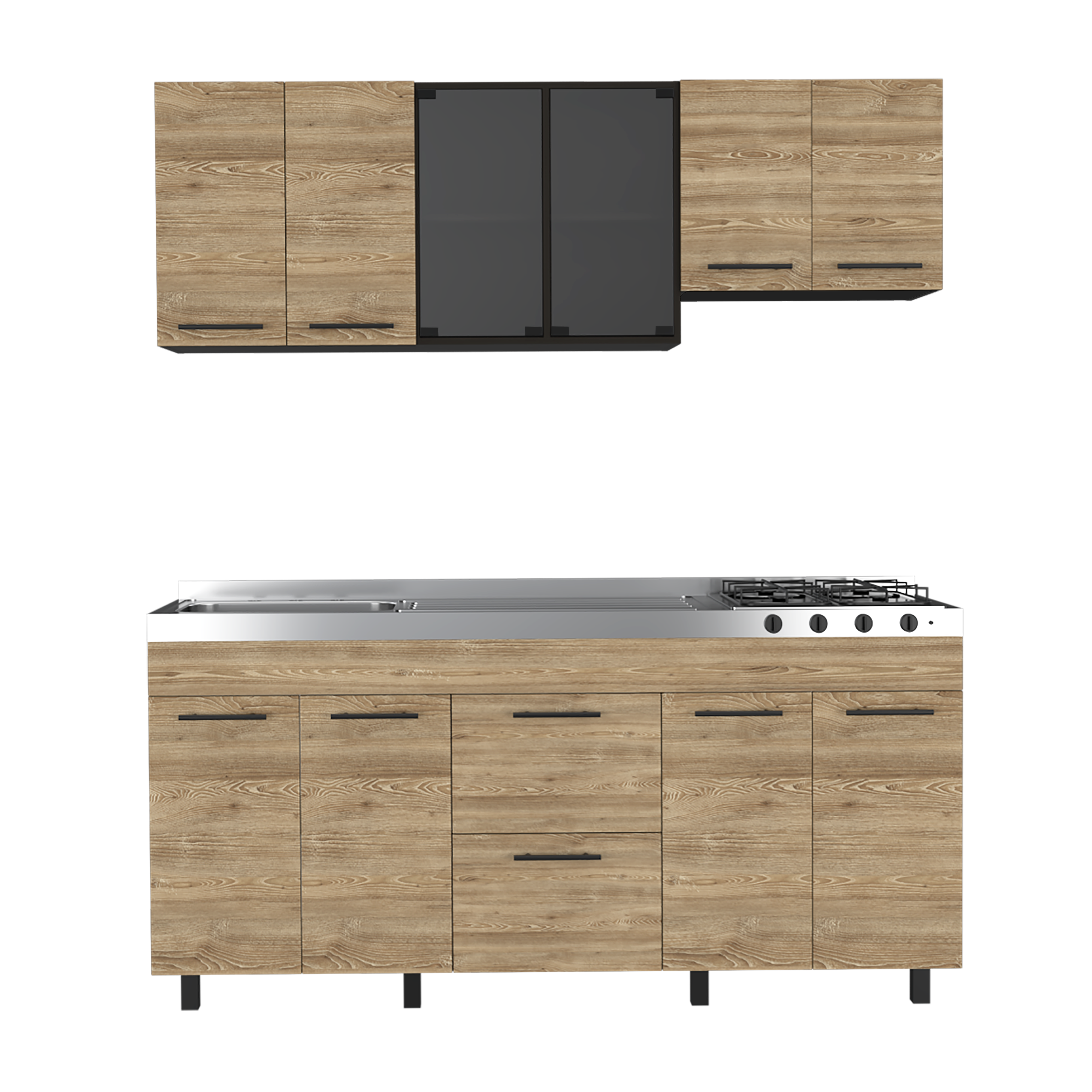 COCINA 180 LUNA (IZQ) (4C) WENGUE+MIEL M