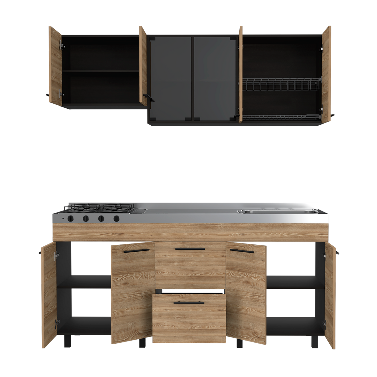 COCINA 180 LUNA (DER) (4C) WENGUE+MIEL M