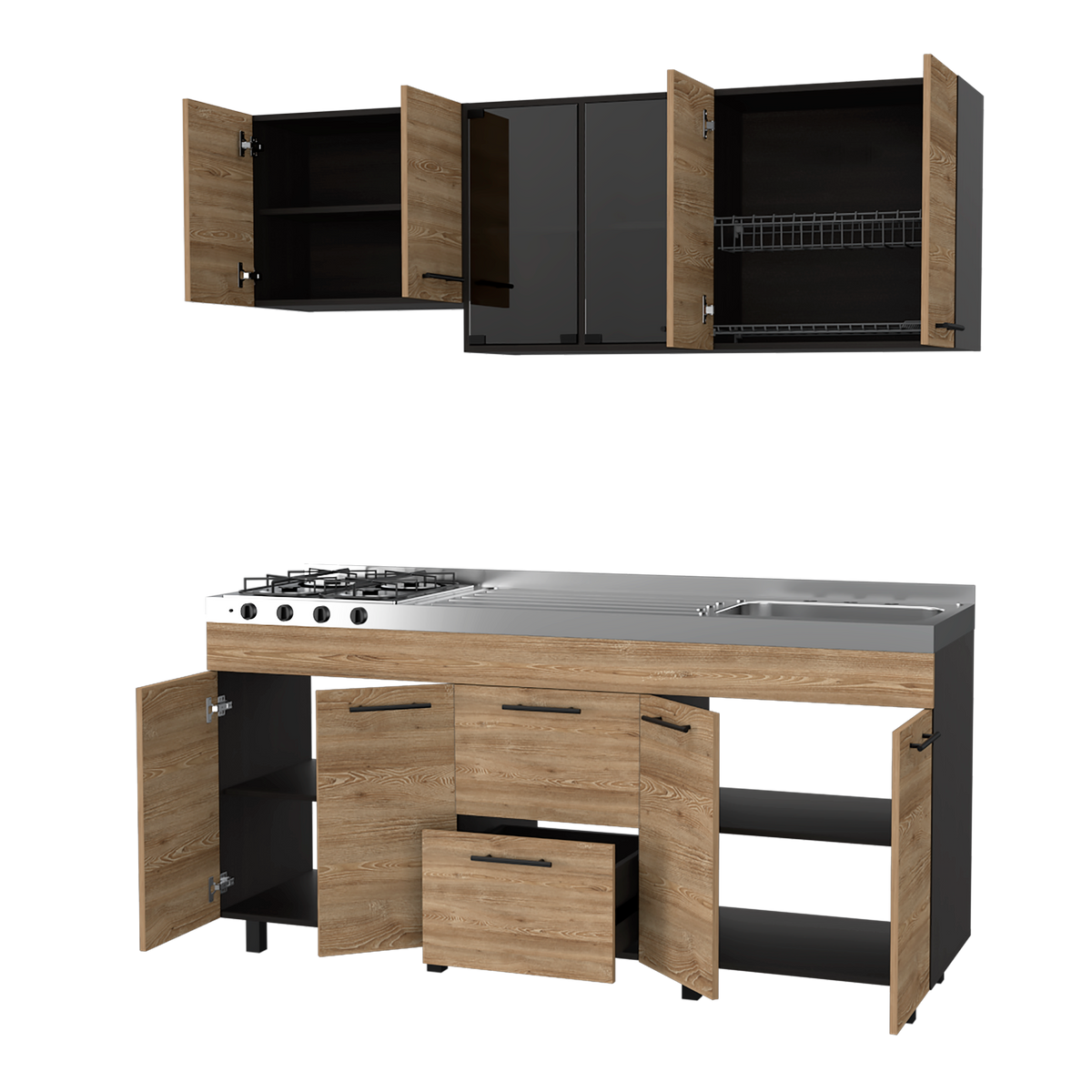 COCINA 180 LUNA (DER) (4C) WENGUE+MIEL M