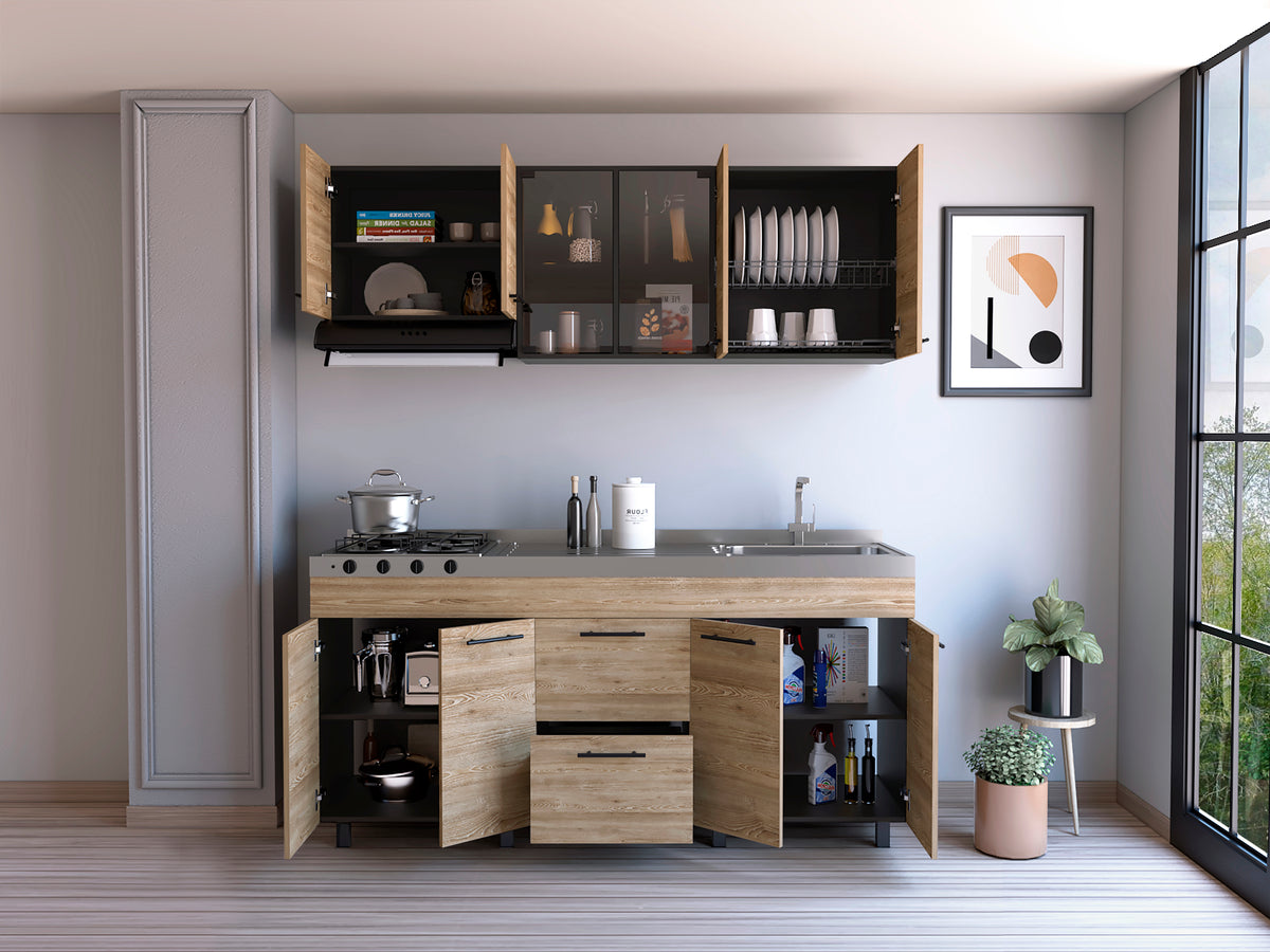 COCINA 180 LUNA (DER) (4C) WENGUE+MIEL M