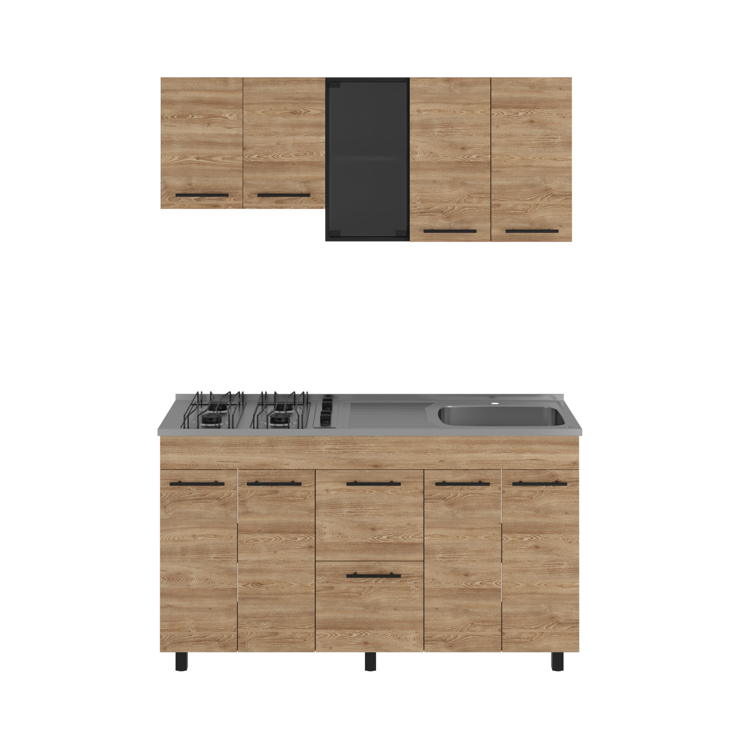 COCINA 150 LUNA (M. DER) (3C) WENGUE+M