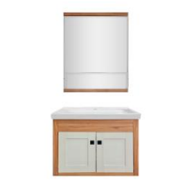 MUEBLE DE BAÑO ALUMINIO CON ESPEJO Y LAVAMANO