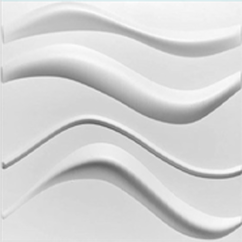 3D Pvc Panel 50X50 cm Matte White