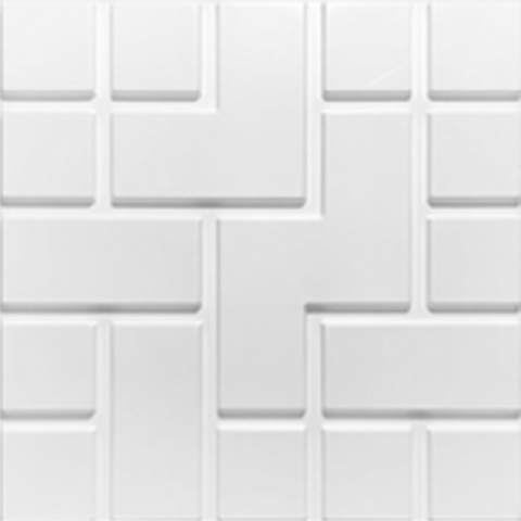 PANEL 3D PVC 500x500mm BLANCO MATE
