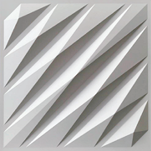 3D Pvc Panel 50X50 cm Matte White