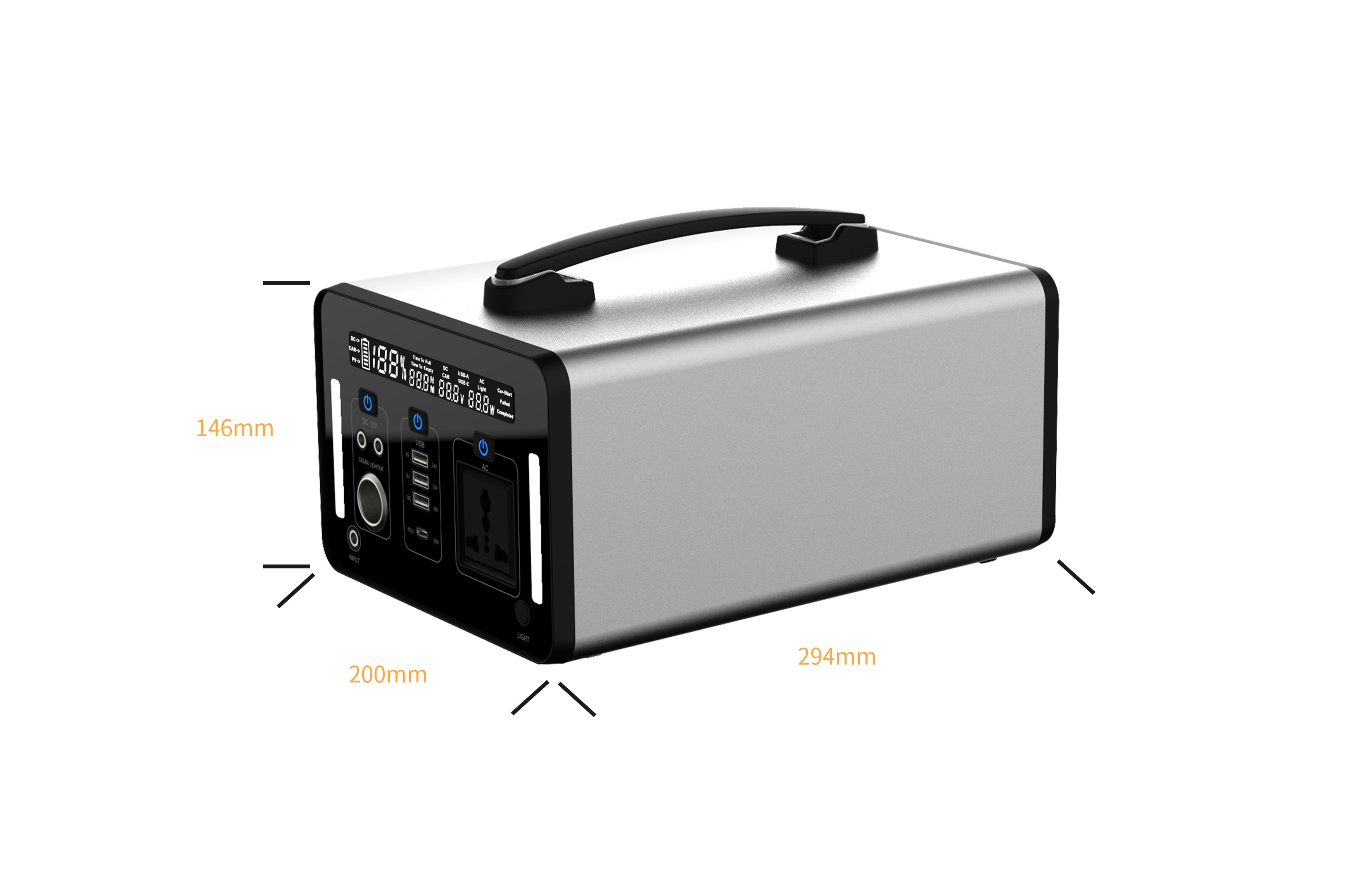 Generador Solar De 500W Para Uso Doméstico Y De Camping (Incluye Panel Solar)