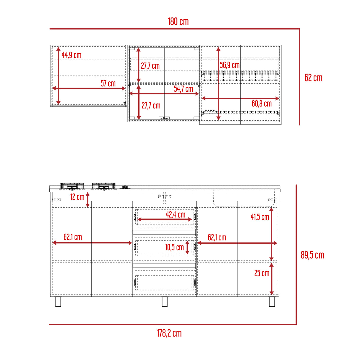 Vimo Integral Kitchen, Includes Right Mesón
