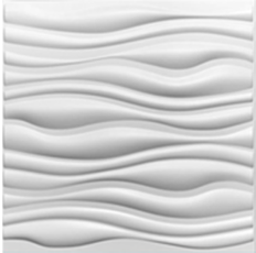 Panel 3D De Pvc 50X50 cm Blanco Mate