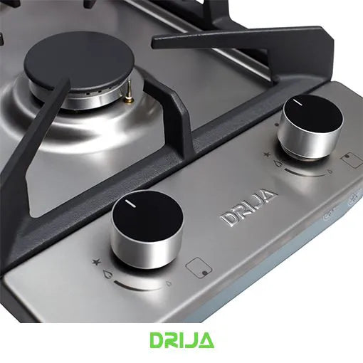 ESTUFA A GAS ACERO INOXIDABLE 30 CM 2 QUEMADORES | DRIJA MILAN 30 | ACERO INOXIDABLE