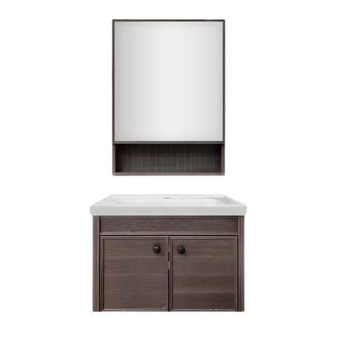 Mueble De Baño + Espejo De Aluminio 80 cm