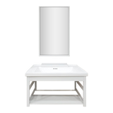 MUEBLE DE BAÑO ALUMINIO CON ESPEJO Y LAVAMANO
