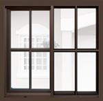 PVC Chocolate French Window 60X60 cm